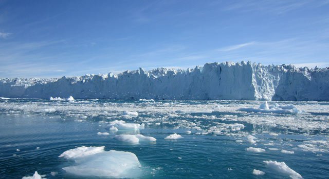 Iceberg floating in Antarctic waters
